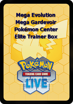 Mega Evolution Live Code Card: Mega Gardevoir Pokémon Center Elite Trainer Box